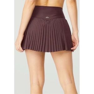 ALO Yoga Grand Slam Tennis Skirt in Raisin Medium Purplish Brown Limited Edition